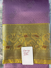 Lavender Fancy Semi Silk Saree