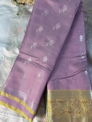 Lavender Fancy Semi Silk Saree