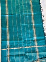 angalgiri silk saree orange with gold zari border