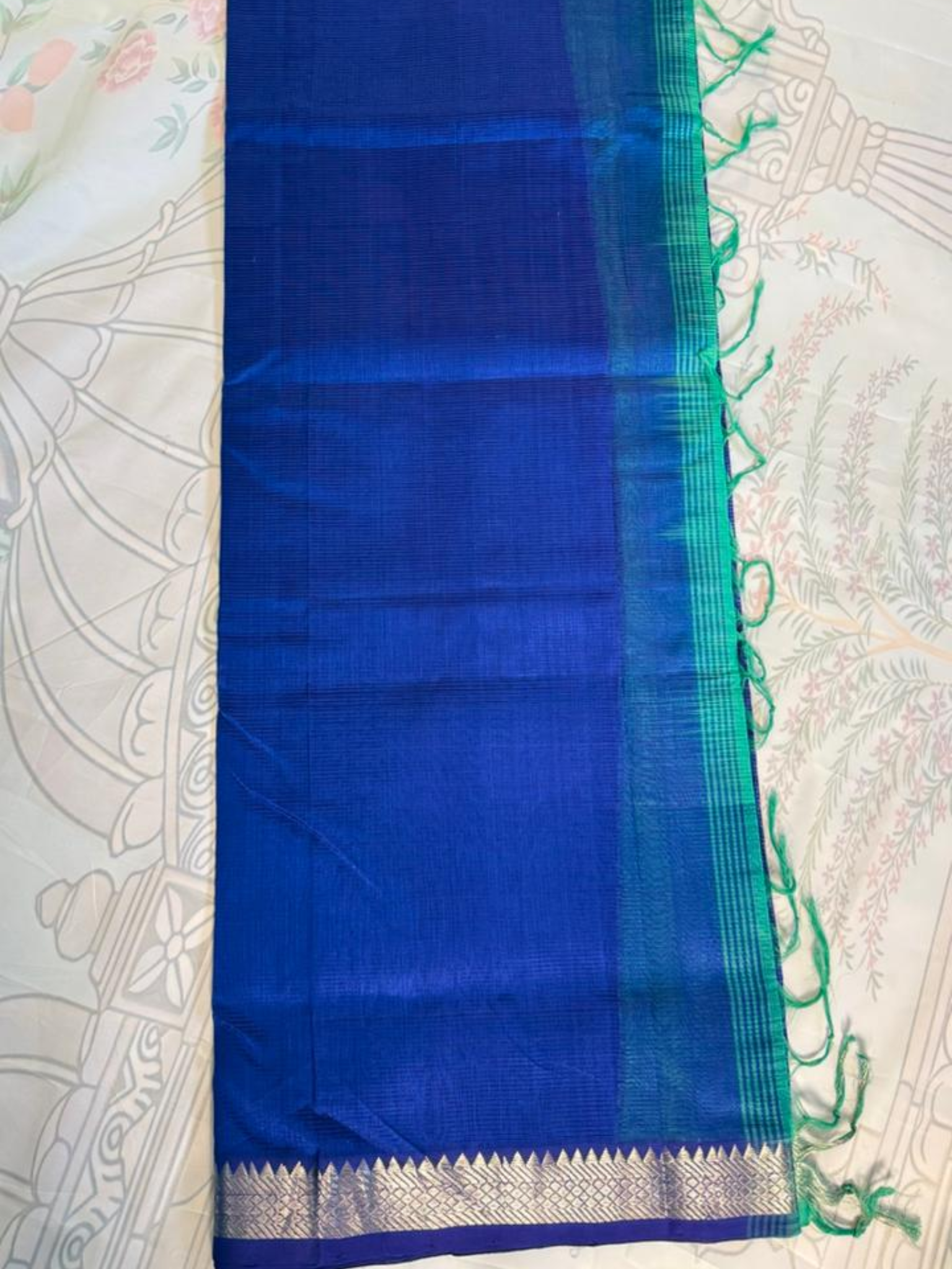 floral zari silk saree 