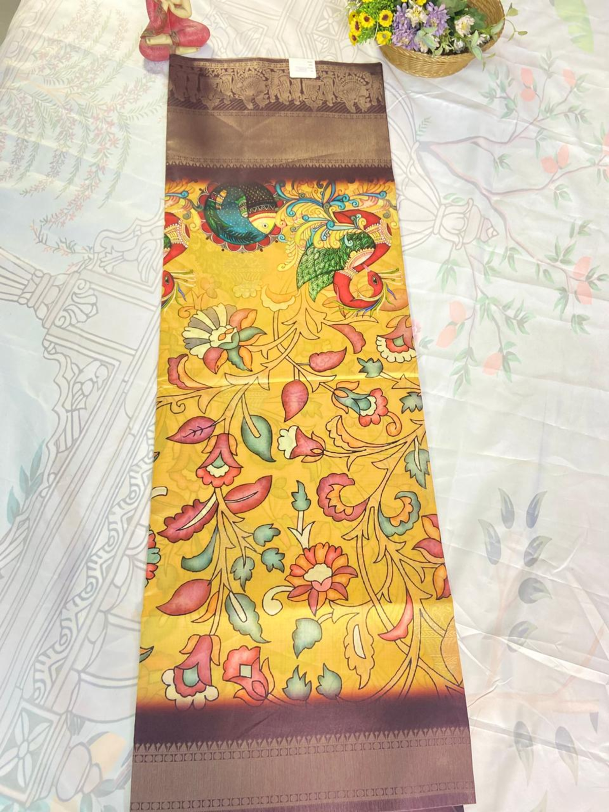 Vibrant mustard yellow Paithani silk saree VR MISS | Sarees that defines you