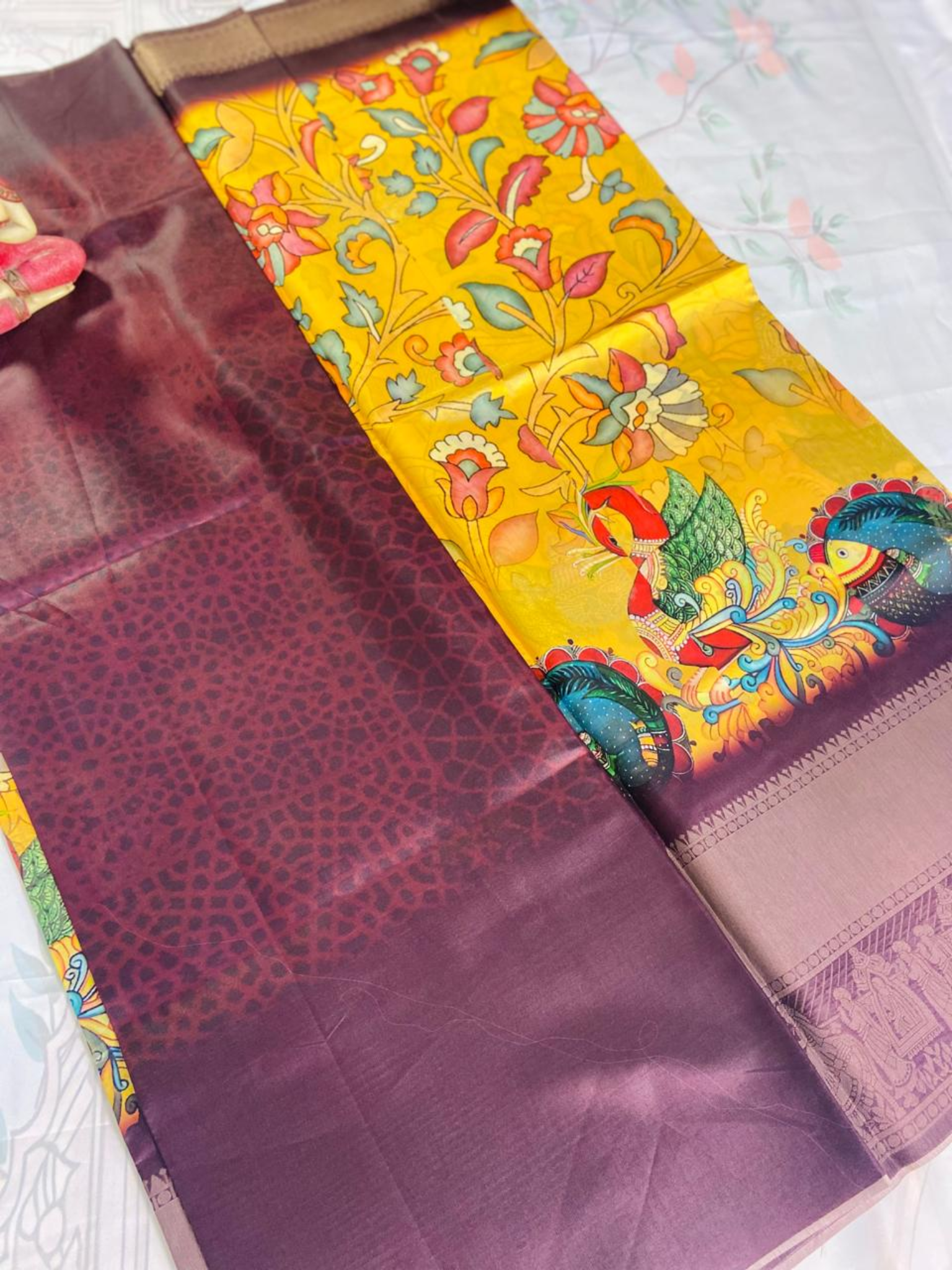 Vibrant mustard yellow Paithani silk saree VR MISS | Sarees that defines you