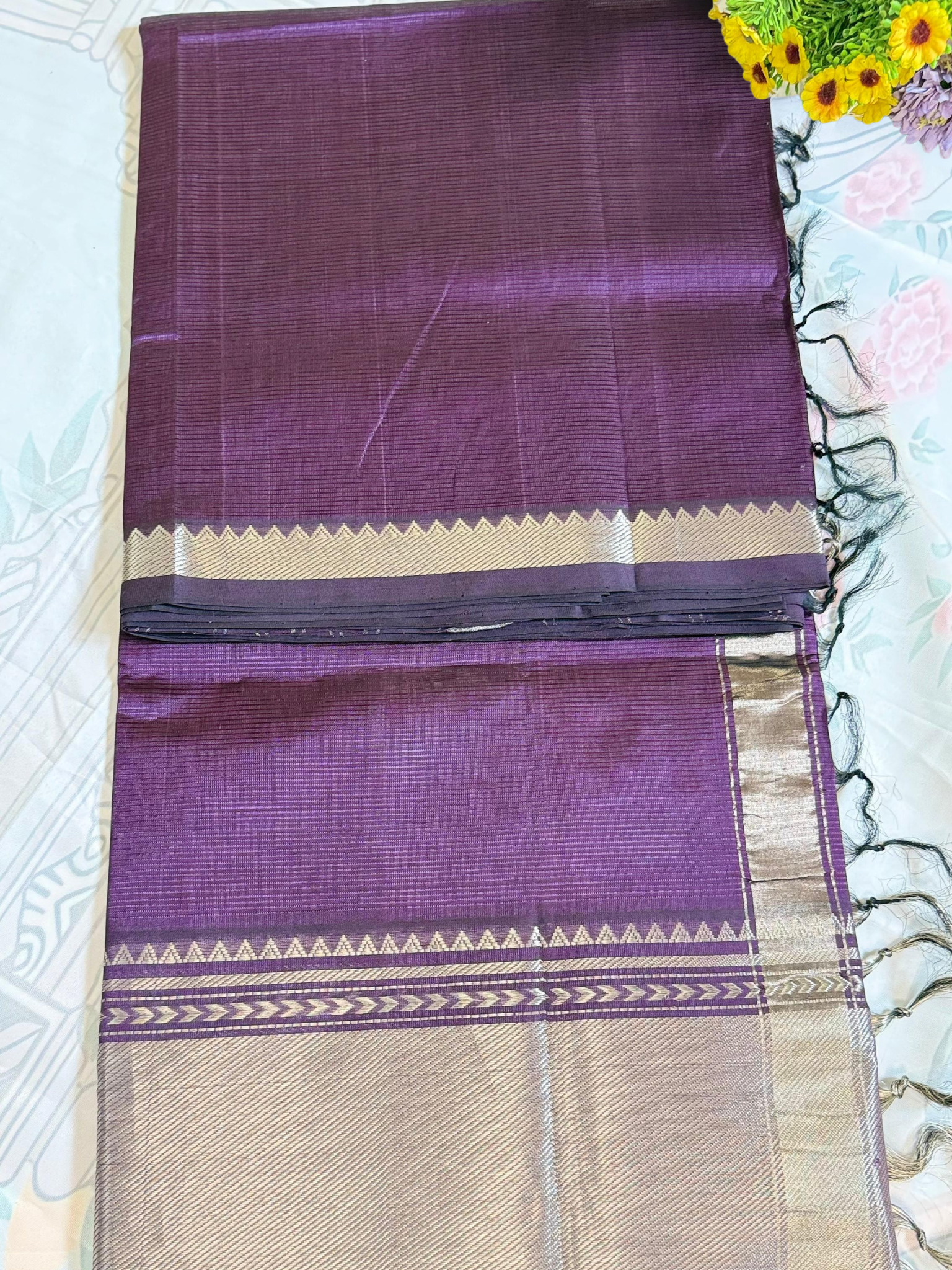  royal purple Mangalgiri pattu sarees