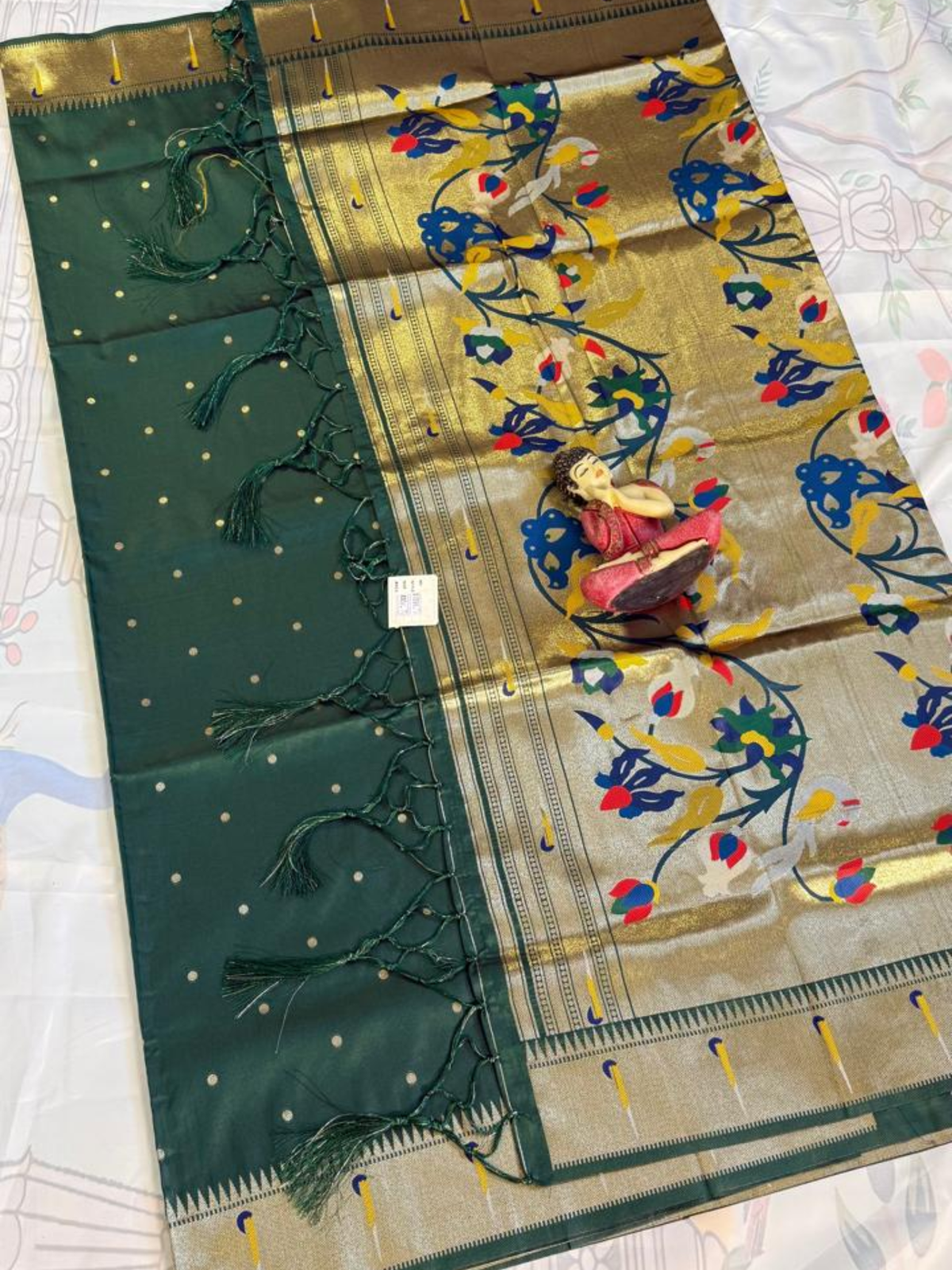 Deep forest green Paithani silk saree VR MISS | Sarees that defines you
