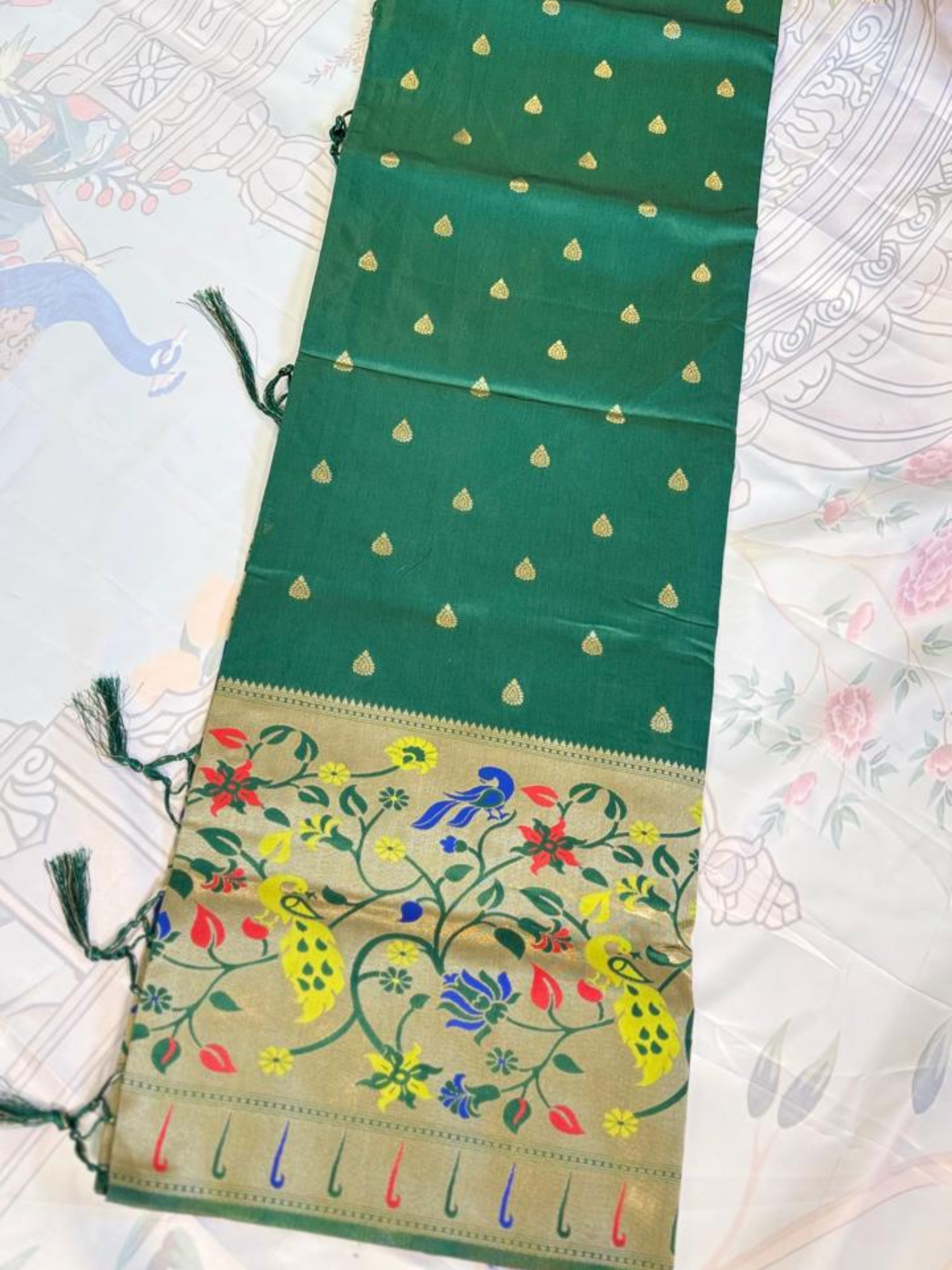 Emerald green Paithani silk saree VR MISS | Sarees that defines you