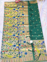 Emerald green Paithani silk saree VR MISS | Sarees that defines you